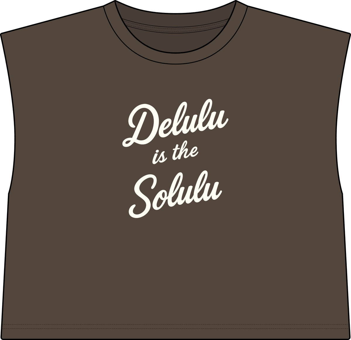 Delulu is the Solulu Cropped Muscle Tee